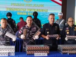 Lanal TBK Gagalkan 45 Kotak Rokok Ilegal Dari Berbagai Merek