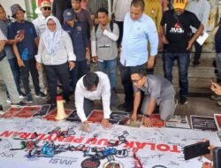 Tolak Revisi UU Penyiaran, Puluhan Wartawan di Kepri Gelar Aksi Unjuk Rasa