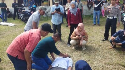 HUT Bhayangkara Ke-78: Satlantas Polres Lingga Berikan Edukasi Simulasi Tangani Korban Laka Lantas