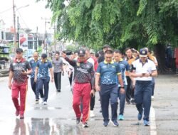 Semarak Hari Bhayangkara Ke-78, Olahraga Bersama Polres Karimun dan TNI Polri