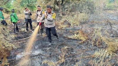 Tim Gabungan Polres Meranti Berhasil Padamkan Karhutla di Desa Tanjung Kedabu