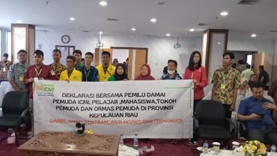 Pemuda ICMI Kepri Deklarasi Anti Hoaks Dukung Pilkada Damai 2024