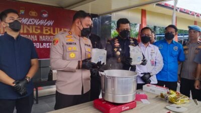 Satresnarkoba Polres Karimun Musnahkan 2,048kg Sabu