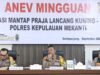 Polres Meranti Gelar Anev Mingguan Operasi Mantap Praja 2024