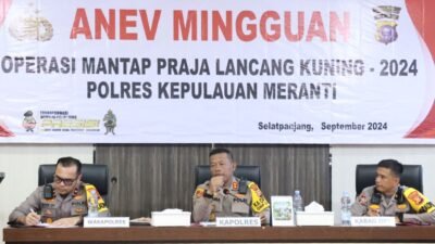 Polres Meranti Gelar Anev Mingguan Operasi Mantap Praja 2024