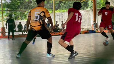 16 Besar Turnamen Futsal LMG Cup I Berlangsung Sengit, Suara Penonton Bergemuruh
