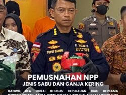 Kabid Penindakan Dan Sarana Operasi BC Kepri, Hadiri Pemusnahan Narkoba