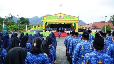 Peringatan HUT KORPRI ke-53 Tahun, Bupati Lingga Sebut Kinerja BKPSDM Lamban