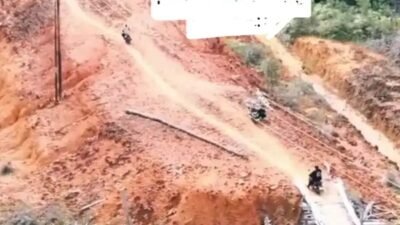 Jurang Dalam Ancam Pengguna Jalan Utama Menuju Kampung Sereteh Daik Lingga, Dinas PUPR Provinsi Tutup Mata
