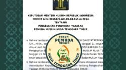 Kemenkumham Sahkan Akta Notaris, FPM NTT Resmi Berbadan Hukum