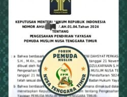 Kemenkumham Sahkan Akta Notaris, FPM NTT Resmi Berbadan Hukum