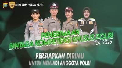 Polda Kepri Buka Penerimaan Bintara Polri Bakomsus Tahun 2025, Dukung Ketahanan Pangan Nasional