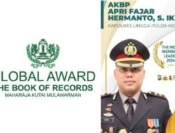 Kapolres Lingga AKBP Apri Raih Penghargaan Award Internasional Maharaja Kutai Mulawarman, Aktif Melestarikan Budaya