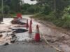 Jalan Utama Desa Persiapan Kebun Nyiur Menuju Kota Dabo Singkep Terancam Putus Akibat Abrasi