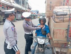 Satlantas Polres Meranti Imbau Pengendara Becak Motor untuk Tertib Berlalu Lintas