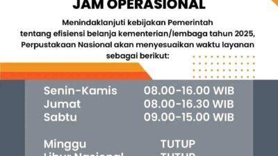 Perpusnas Batasi Jam Layanan, Imbas Efisiensi Anggaran Pemerintah