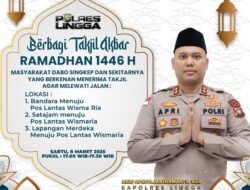 Polres Lingga Berbagi Takjil Akbar untuk Masyarakat Dabo Sore Ini