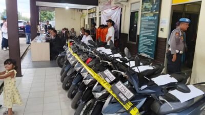 Tekan Aksi Kriminal, Polresta Barelang Amankan Puluhan Motor dari Lima Tersangka Curanmor