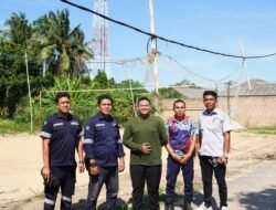 PT Timah Serahkan Bantuan untuk Renovasi Lapangan Voli di Bangka Selatan