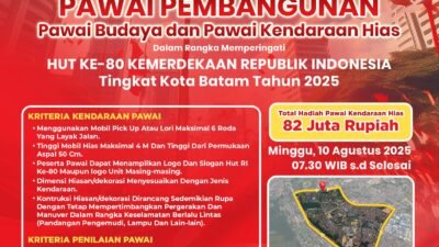Semarak HUT ke-80 RI: Pemko Batam Ajak Masyarakat Meriahkan Pawai Pembangunan dan Lomba Kendaraan Hias Berhadiah Total Rp82 Juta