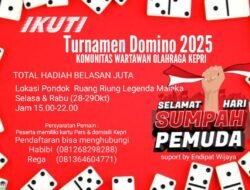 Didukung Endipat Wijaya, Komunitas Wartawan Olahraga Kepri Gelar Turnamen Domino di Hari Sumpah Pemuda