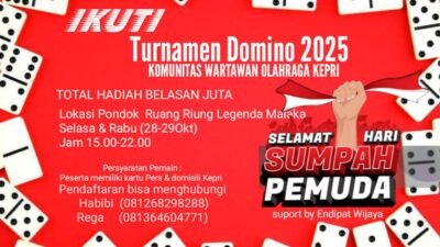 Didukung Endipat Wijaya, Komunitas Wartawan Olahraga Kepri Gelar Turnamen Domino di Hari Sumpah Pemuda