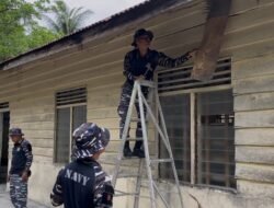 Sambut Nataru Lanal TBK Bersama INTI Kepri Renovasi Gereja di Karimun