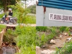 Wartawan Diancam Saat Mengambil Foto Parit Menguning di Depan PT Arjuna Logam Industri