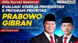 Survei Poltracking: Tingkat Kepuasan Publik terhadap Pemerintahan Prabowo–Gibran Capai 74,1 Persen