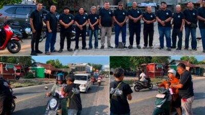Sambut HUT RI dan HUT IWO Ratusan Bendera Merah Putih di Bagikan ke Pengendara